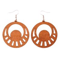 Dřevěné náušnice - Zatmění měsíce