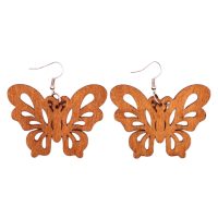 Dřevěné náušnice - Motýlci